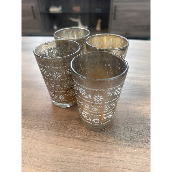 (4) Tea light Holder Flower Design - Picture 3 of 5